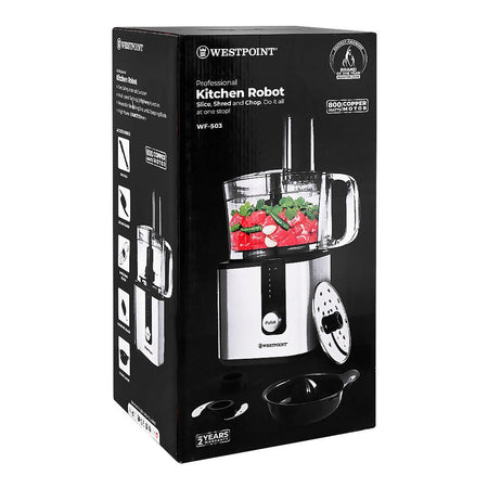 West Point Professional Kitchen Robot, 800W, 220-240V, 1.8 Liter Bowl, WF-503 - Image 2