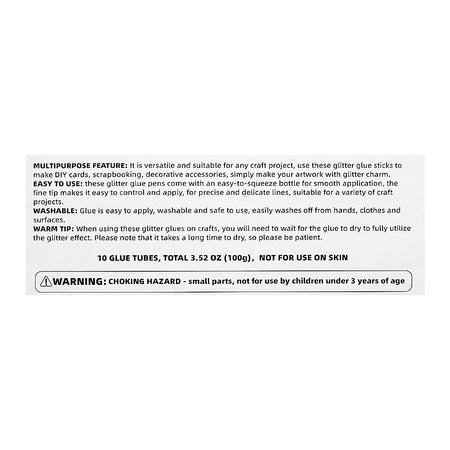 Warq Notes Washable Glitter Glue, 10 X Glitter + 12 X Shiny Glitter - Image 4