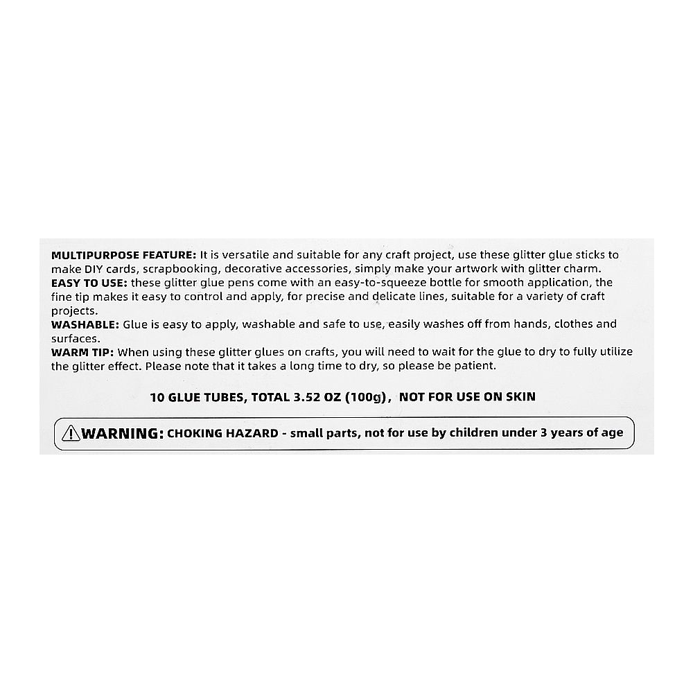 Warq Notes Washable Glitter Glue, 10 X Glitter + 12 X Shiny Glitter - Image 4