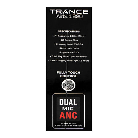 Audionic Trance Dual Mic ANC Earbuds, IPX4 Water Resistant, Upto 60 Hours Playtime, Airbud-820, Amber Gold - Image 6
