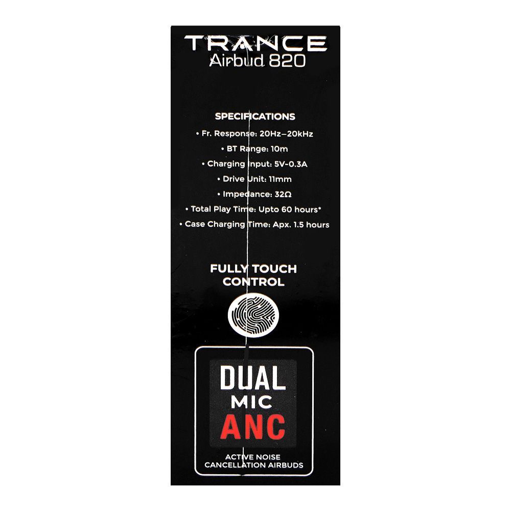 Audionic Trance Dual Mic ANC Earbuds, IPX4 Water Resistant, Upto 60 Hours Playtime, Airbud-820, Amber Gold - Image 6
