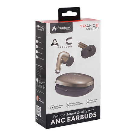 Audionic Trance Dual Mic ANC Earbuds, IPX4 Water Resistant, Upto 60 Hours Playtime, Airbud-820, Mercury Grey - Image 2