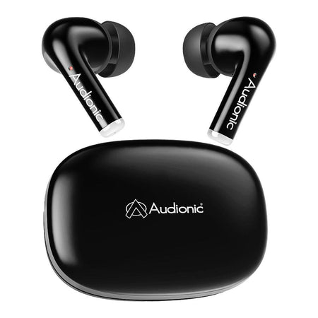 Audionic Trance Dual Mic ANC Earbuds, IPX4 Water Resistant, Upto 60 Hours Playtime, Airbud-820, Onyx Black - Main Image
