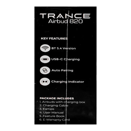Audionic Trance Dual Mic ANC Earbuds, IPX4 Water Resistant, Upto 60 Hours Playtime, Airbud-820, Onyx Black - Image 6