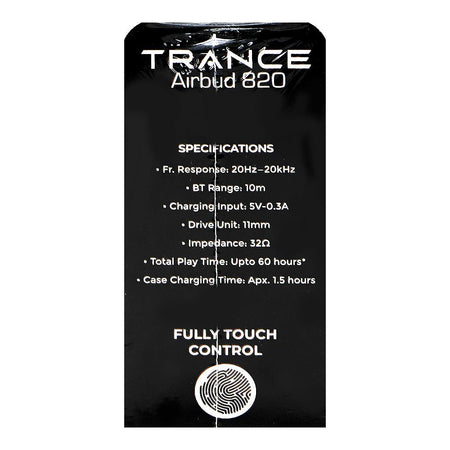 Audionic Trance Dual Mic ANC Earbuds, IPX4 Water Resistant, Upto 60 Hours Playtime, Airbud-820, Onyx Black - Image 7