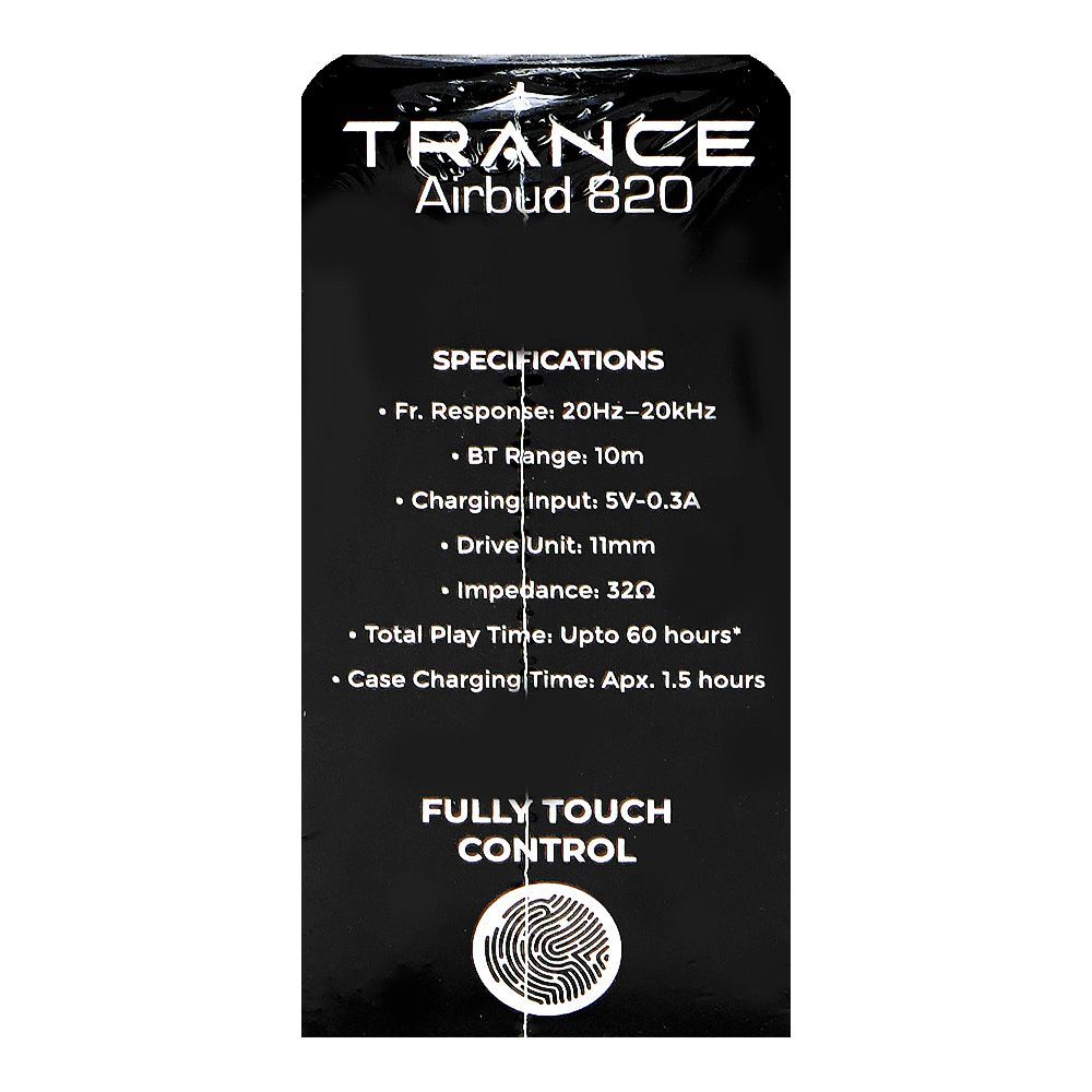 Audionic Trance Dual Mic ANC Earbuds, IPX4 Water Resistant, Upto 60 Hours Playtime, Airbud-820, Onyx Black - Image 7