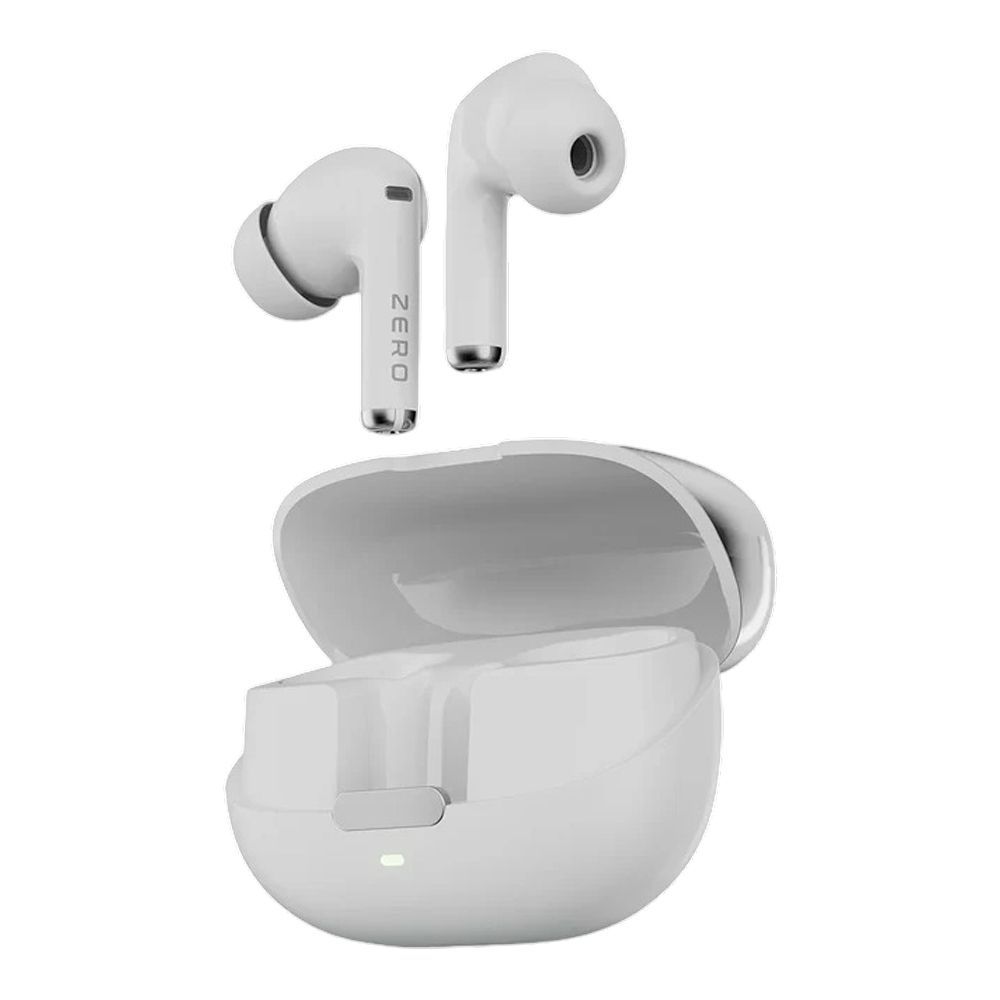 Zero Evo ENC Wireless Z Earbuds, IPX4 Water Resistant, Upto 50 Hours Playtime, Milky White - Image 2