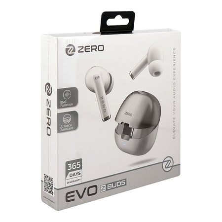 Zero Evo ENC Wireless Z Earbuds, IPX4 Water Resistant, Upto 50 Hours Playtime, Milky White - Image 4