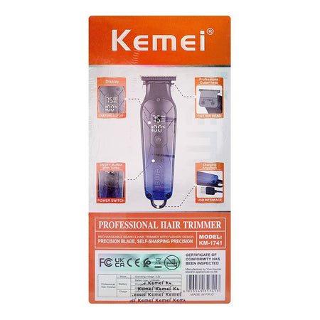 Kemei LCD Display Professional Hair Trimmer, 1200mAh Battery, 150 Minutes Runtime, KM-1741 - Image 5