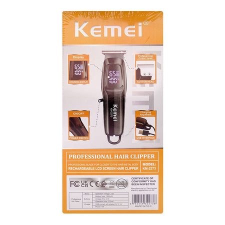 Kemei LCD Display Professional Hair Trimmer, 1800mAh Battery, 270 Minutes Runtime, KM-2273 - Image 5