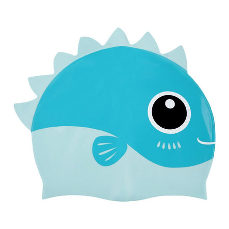 Swimming Cap, Dinosaur, For Kids, Sea Green - Main Image