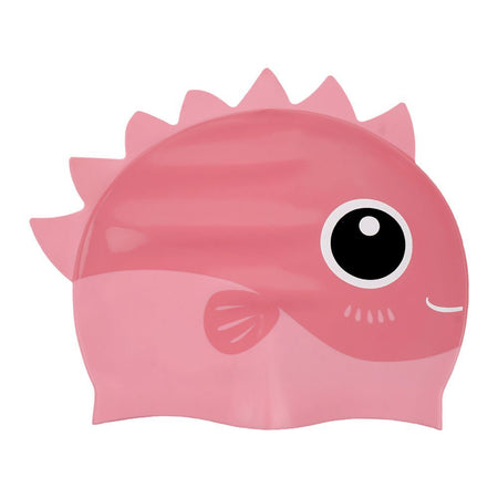 Swimming Cap, Dinosaur, For Kids, Pink - Main Image