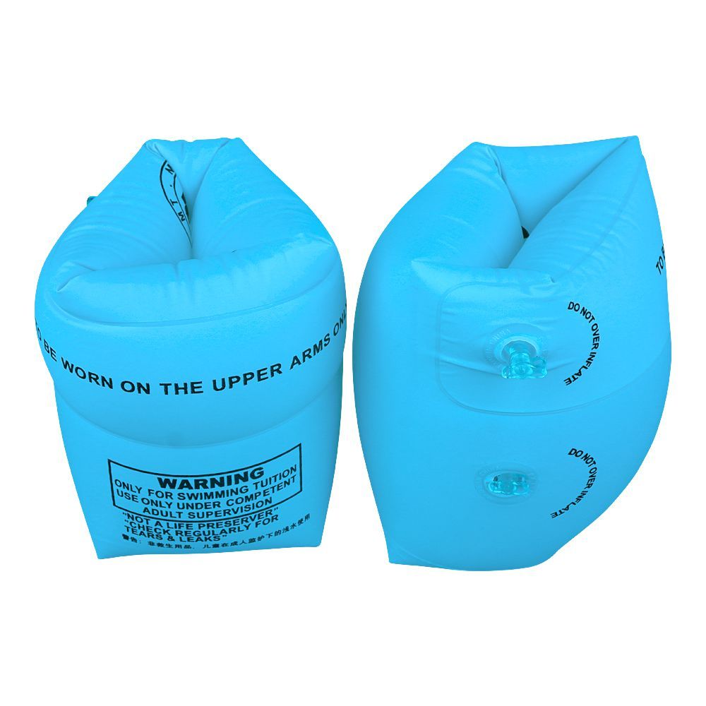 Swimming Floats Inflatable Arm Bands For Kids, Floatation Sleeves Water Wings, Blue, 1-Pair - Main Image