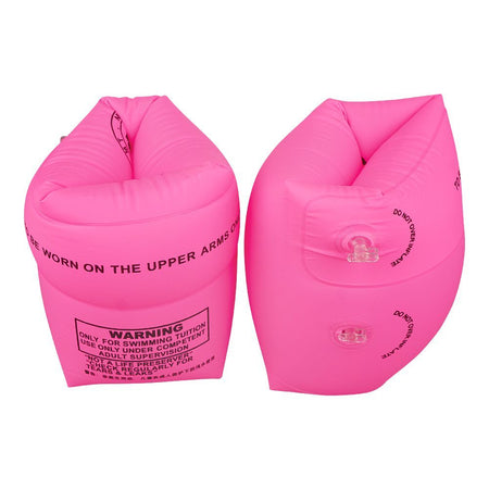 Swimming Floats Inflatable Arm Bands For Kids, Floatation Sleeves Water Wings, Pink, 1-Pair - Image 2