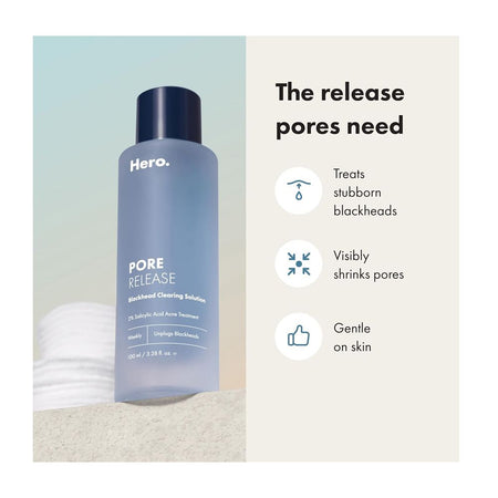 Hero Cosmetics Pore Release Blackhead Clearing Solution, Salicylic Acid, AHA & BHA, For Oily & Sensitive, 100ml - Image 3