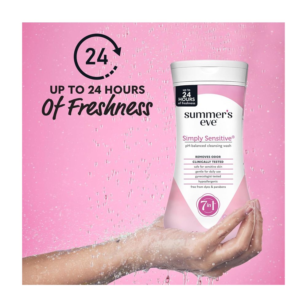 Summer's Eve 7-In-1 Simply Sensitive Feminine Cleansing Wash, Daily Intimate Wash, Dyes & Paraben Free, For Sensitive Skin - Main Image