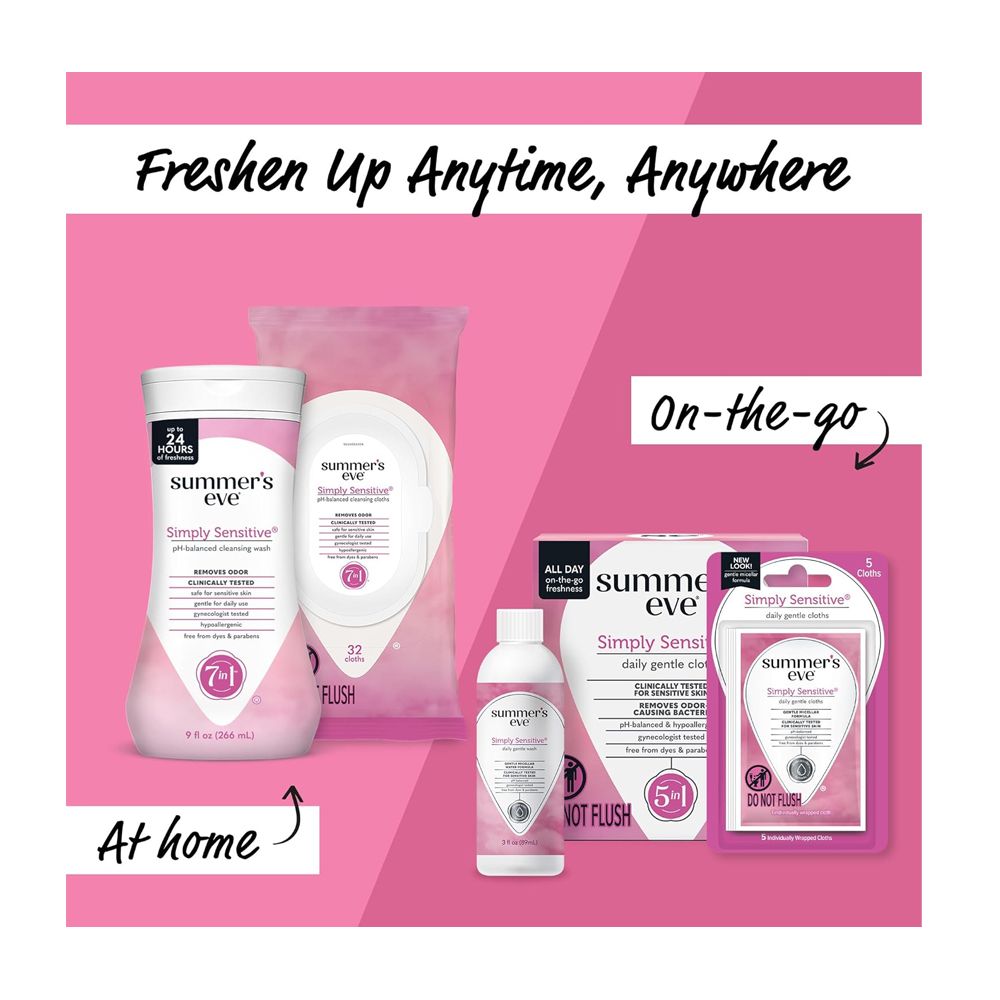 Summer's Eve 7-In-1 Simply Sensitive Feminine Cleansing Wash, Daily Intimate Wash, Dyes & Paraben Free, For Sensitive Skin - Image 5
