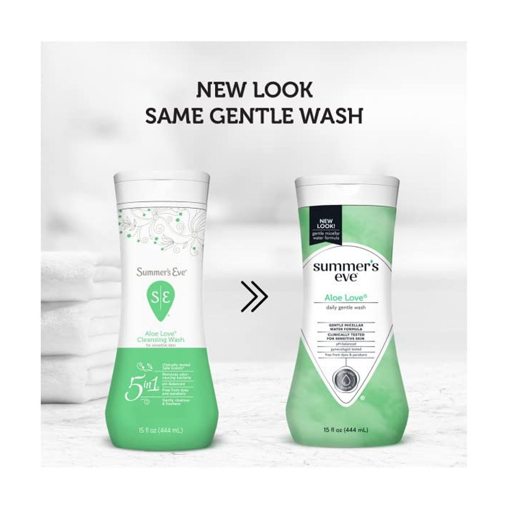 Summer's Eve Aloe Love LOVE Cleansing Wash, For Sensitive Skin, 444ml - Image 3
