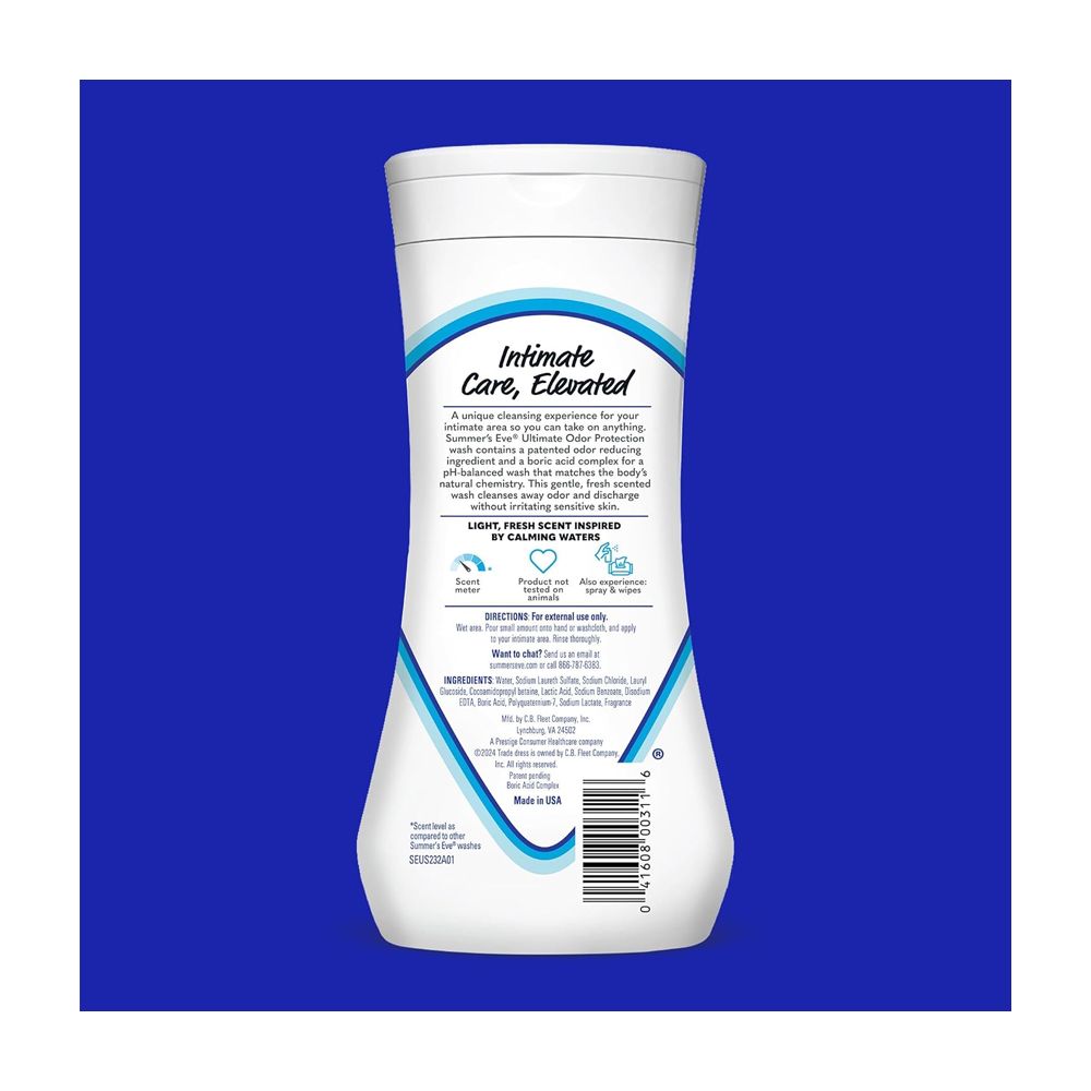 Summer's Eve Ultimate Odor Feminine Cleansing Wash, Dyes & Paraben Free, 444ml - Image 2