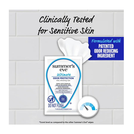 Summer's Eve Ultimate Odor Protection Wipes, Dyes & Paraben Free, For Sensitive Skin, 12-Pack - Image 5