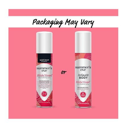 Summer's Eve Blissful Escape Daily Refreshing Feminine Body Deodorant Spray, Talc-Free, Vitamin E, 56.7g - Image 3