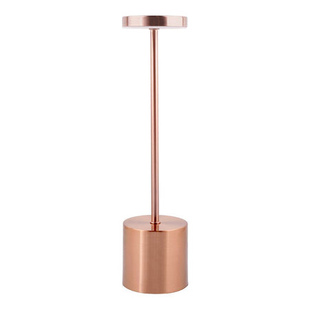 AJF USB Rechargable Metal Table Lamp, Rose Gold - Main Image