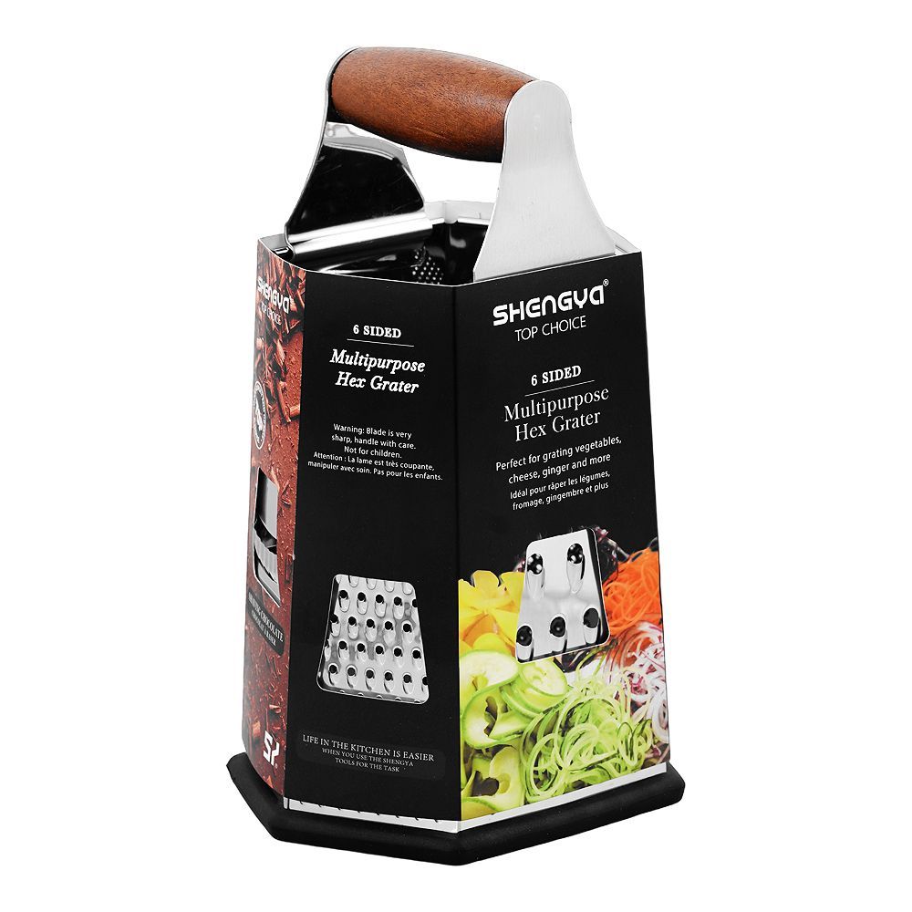 AJF Shegya Multipurpose Hex Grater,6-Sided - Main Image