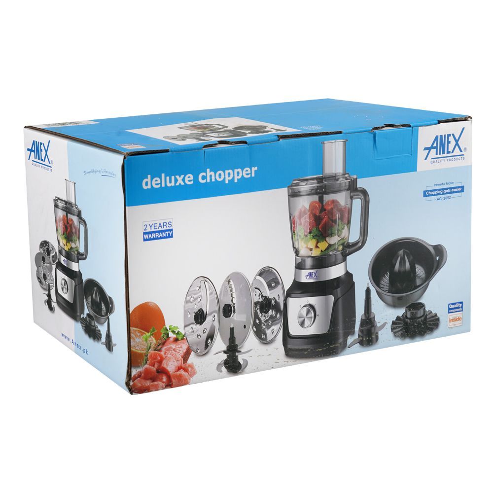 Anex Deluxe Chopper, 600W, 220-240V, 2 Liter Bowl, AG-3052 - Image 2