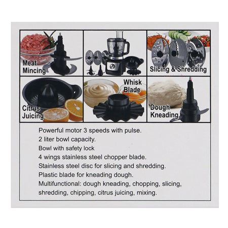 Anex Deluxe Chopper, 600W, 220-240V, 2 Liter Bowl, AG-3052 - Image 5