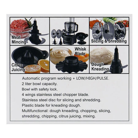 Anex Deluxe Chopper, 700W, 220-240V, 2 Liter Bowl, AG-3054 - Image 5