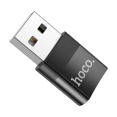 HOCO Ip USB 2.0 Adapter, USB 2.0 Male To USB-C Female, 60W, UA17, Black - Image 2