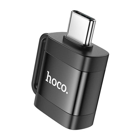 HOCO OTG Adapter, USB-C Male To USB Female, 3A, UA31C, Black - Main Image