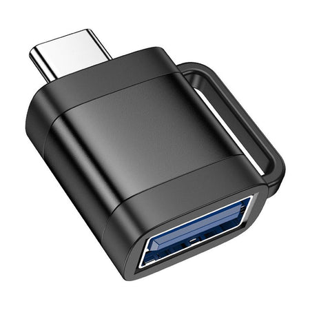 HOCO OTG Adapter, USB-C Male To USB Female, 3A, UA31C, Black - Image 2