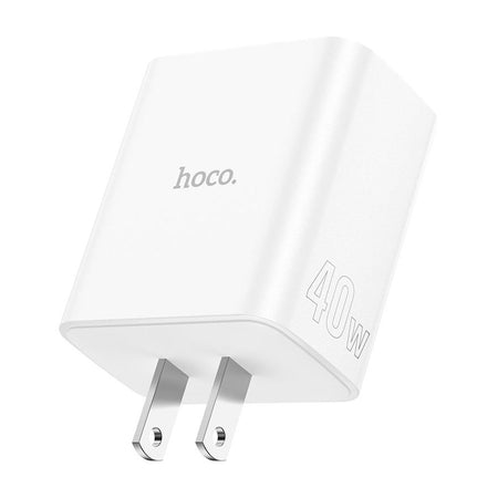 HOCO Pure Power Charger, 1 X USB-A 18W + 2 X USB-C 20W Ports, C126, White, US - Image 3