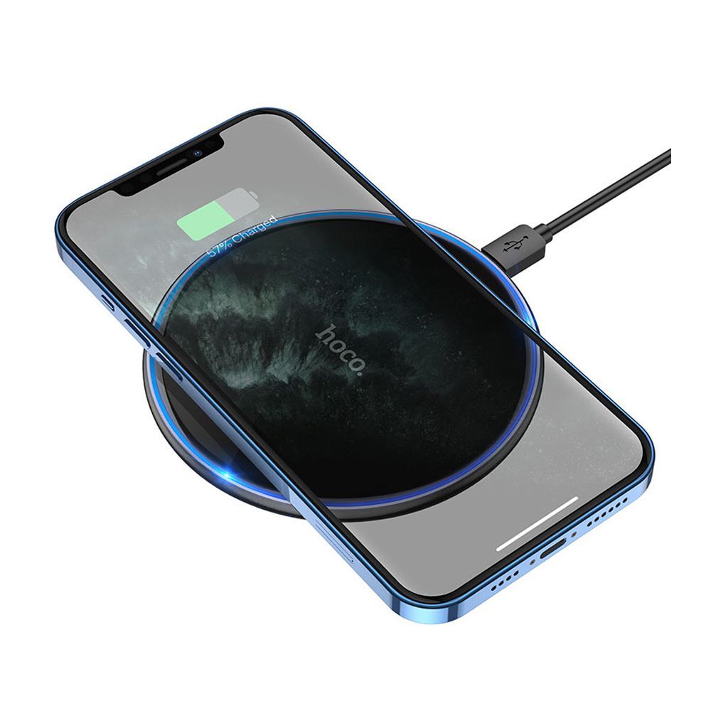 HOCO Pro Easy Wireless Fast Charger, 15W, CW6, Black - Image 3