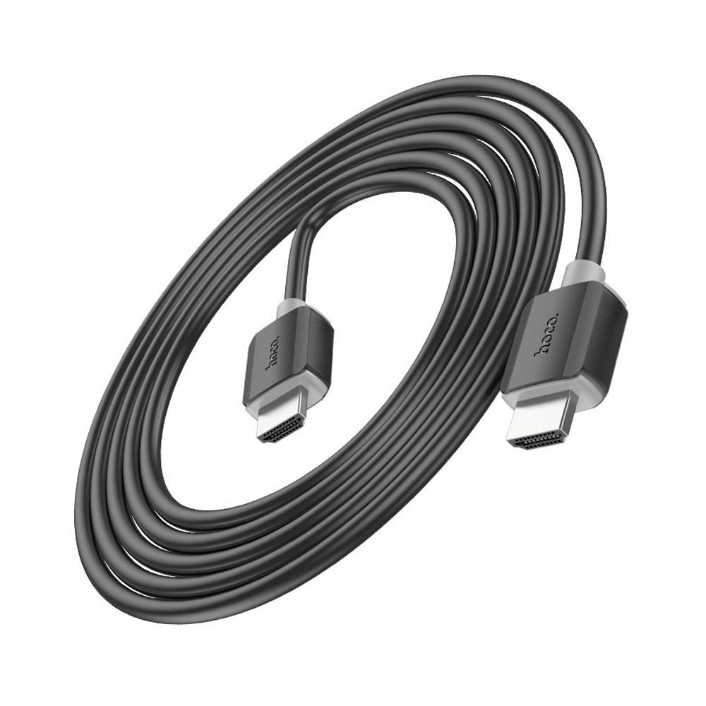 HOCO HDTV 4K HD Data Cable, 2.0 Male-To-Male, 18Gbps Transfer Speed, 2-Meters, US08, Black - Image 4