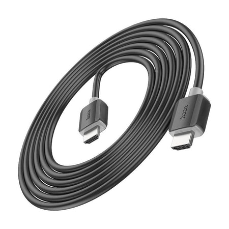HOCO HDTV 4K HD Data Cable, 2.0 Male-To-Male, 18Gbps Transfer Speed, 3-Meters, US08, Black - Image 4