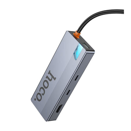 HOCO Wow 8-In-1 Multi-Function Converter Hub, 5Gbps Transfer Speed, HB52, Deep Space Gray - Image 3