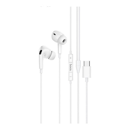 HOCO Pro Crystal Sound USB-C Wire-Controlled Digital Earphones With Microphone, For Huawei, Xiaomi & OnePlus, M101, White - Main Image
