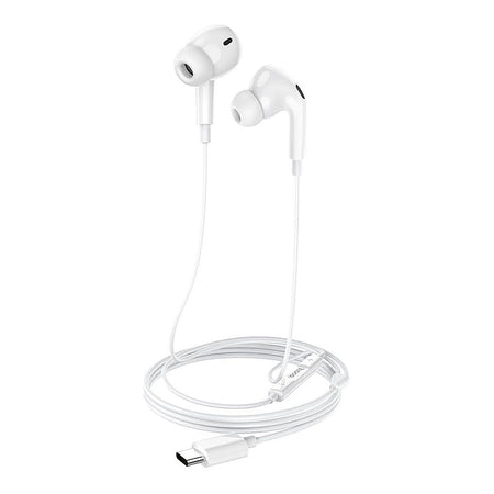 HOCO Pro Crystal Sound USB-C Wire-Controlled Digital Earphones With Microphone, For Huawei, Xiaomi & OnePlus, M101, White - Image 3