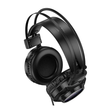 HOCO Resource Gaming Headphones With 2 Meters Cable, W110, Black - Image 3