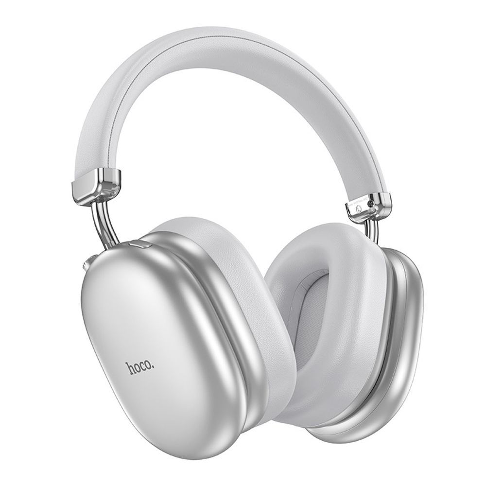 HOCO Max Auspicious ANC Noise Reduction Bluetooth Headphones, 800mAh Battery, 90 Hours Playtime, W35, Silver - Main Image