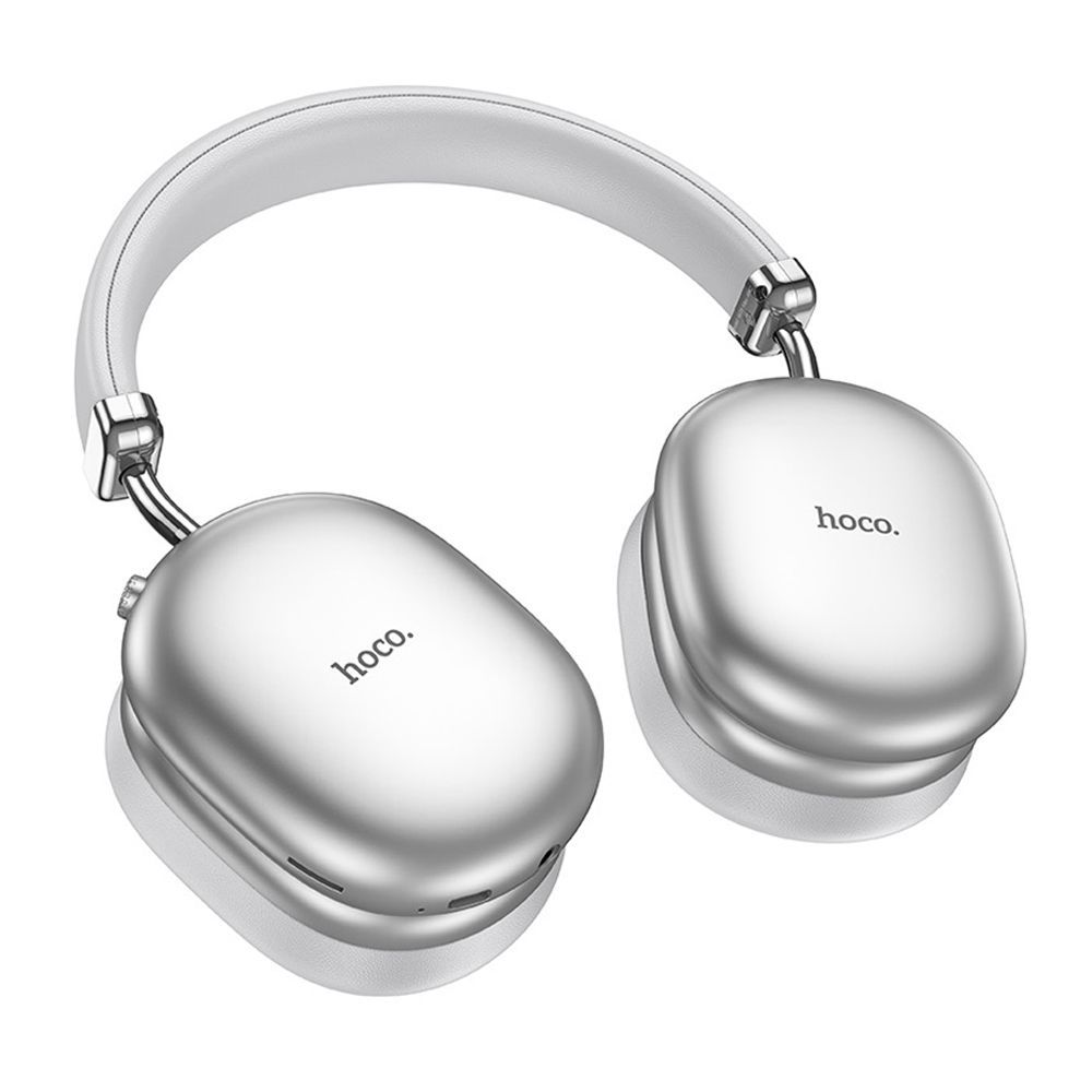 HOCO Max Auspicious ANC Noise Reduction Bluetooth Headphones, 800mAh Battery, 90 Hours Playtime, W35, Silver - Image 3