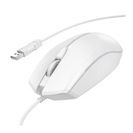 HOCO Wonderful Gaming Luminous Wired Mouse, GM37, White - Main Image