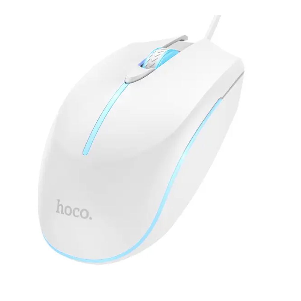HOCO Wonderful Gaming Luminous Wired Mouse, GM37, White - Image 2