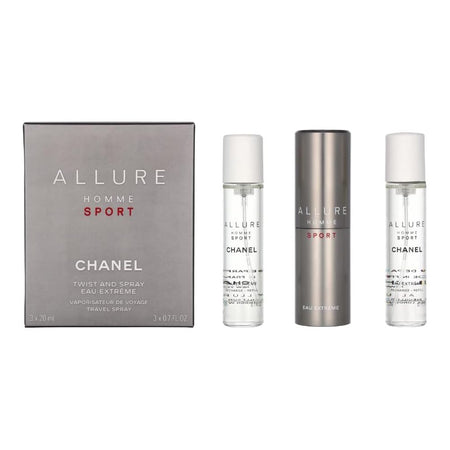Chanel Allure Homme Sport Eau Extreme Gift Set, For Men, Travel Spray Edp Spray 20ml + 2 X Refill Edp 20ml - Main Image