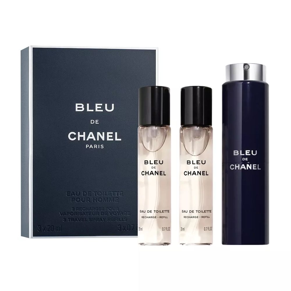 Chanel Bleu De Chanel Pour Homme Gift Set, For Men, 3 X Edt Spray Refill 20ml - Main Image