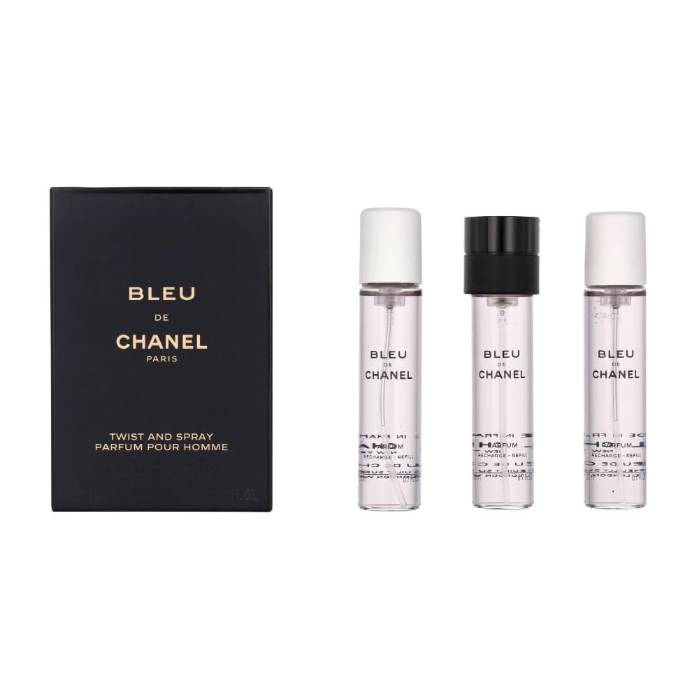 Chanel Bleu De Chanel Pour Homme Gift Set, For Men, 3 X Parfum 107125 Spray Refill 20ml - Main Image