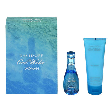 Davidoff Cool Water Woman Gift Set, For Women, Edt Spray 30ml + Body Lotion 75ml - Main Image