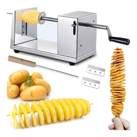 AJF Stainless Steel Potato Spiral Cutting Machine - Main Image